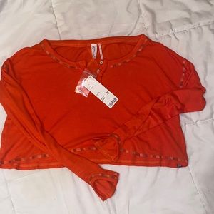 Out From Under Urban Outfitters Long Sleeve Crop Top